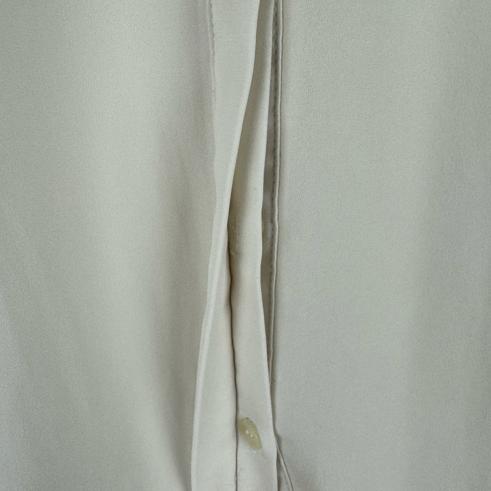 Love Youkki Feminine Lace Detail Ivory Button Up Blouse, Estimated Size Medium - Picture 10 of 11